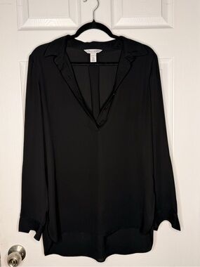 White House Black Market Black Blouse